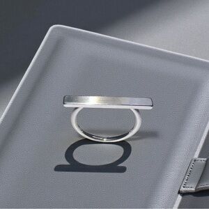 Sleek Silver Bar Ring
